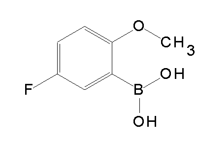 Chemical structure of 5-fluoro-2-methoxy boronic acid