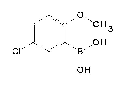 Chemical structure of 2-methoxy-5-chlorophenylboronic acid