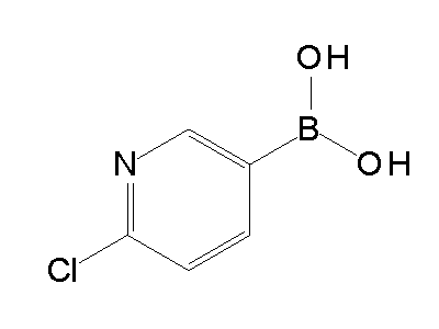 Chemical structure of 6-chloro-3-pyridinylboronic acid