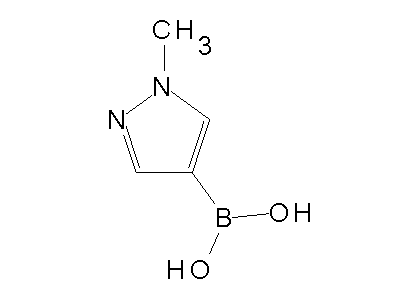 Chemical structure of 1-methylpyrazole-4-boronic acid