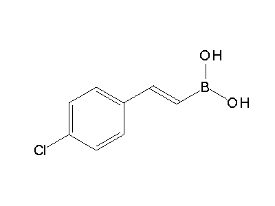 Chemical structure of 4-chlorophenylvinylboronic acid