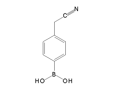 Chemical structure of 4-(cyanomethyl)-phenylboronic acid