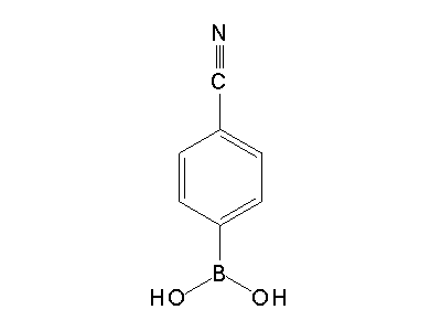Chemical structure of 4-cyanophenylboronic acid