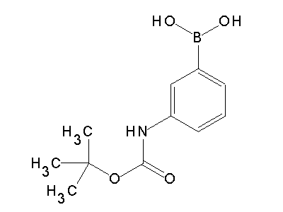 Chemical structure of 3-N-Boc-aminophenylboronic acid