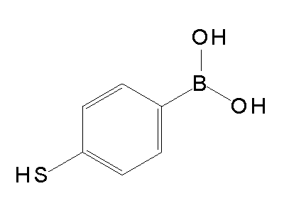 Chemical structure of 4-mercaptophenylboronic acid