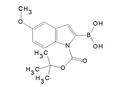 Chemical structure of N-Boc(2-indolyl)boronic acid