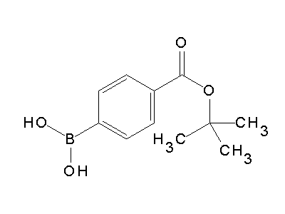 Chemical structure of 4-t-butoxycarbonylphenylboronic acid