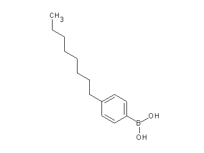 Chemical structure of 4-octylbenzeneboronic acid