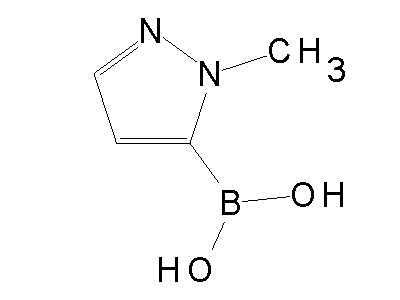 Chemical structure of 1-methyl pyrazole-5-boronic acid