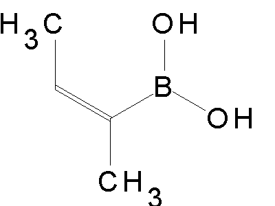 Chemical structure of 1-propene-1-boronic acid