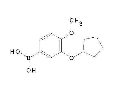 Chemical structure of 3-cyclopentyloxy-4-methoxyphenylboronic acid