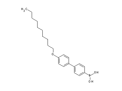 Chemical structure of 4'-decyloxybiphenyl-4-boronic acid