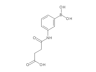 Chemical structure of N-(3-dihydroxyborylphenyl)succinamic acid
