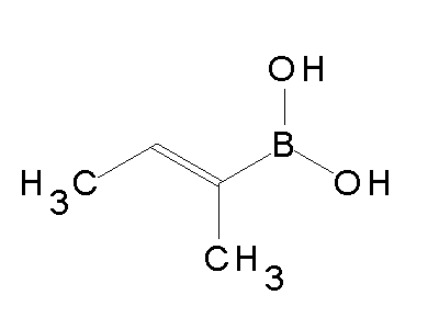 Chemical structure of [(Z)-but-2-en-2-yl]boronic acid