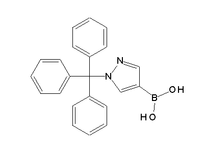 Chemical structure of 1-trityl-1H-4-pyrazolylboronic acid