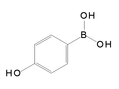 Chemical structure of 4-hydroxybenzeneboronic acid