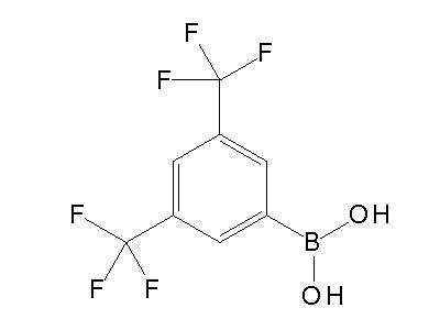 Chemical structure of 3,5-di(trifluoromethyl)phenylboronic acid