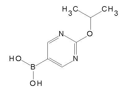 Chemical structure of 2-isopropoxy-5-pyrimidineboronic acid