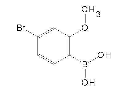 Chemical structure of (4-bromo-2-methoxyphenyl)boronic acid
