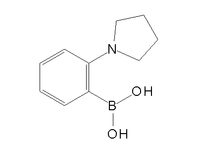 Chemical structure of 2-(pyrrolidin-1-yl)phenylboronic acid