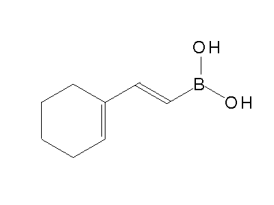 Chemical structure of 2-cyclohexenylvinylboronic acid