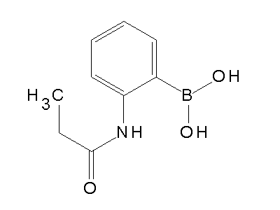 Chemical structure of 2-propionamidophenylboronic acid
