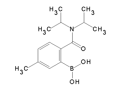 Chemical structure of 2-diisopropylcarbamoyl-5-methylphenylboronic acid