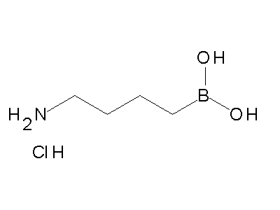 Chemical structure of 4-aminobutylboronic acid hydrochloride