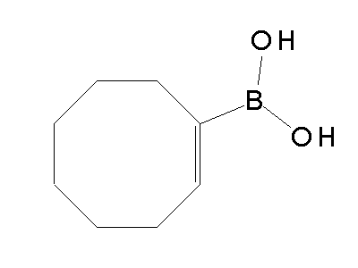 Chemical structure of cyclooctenylboronic acid