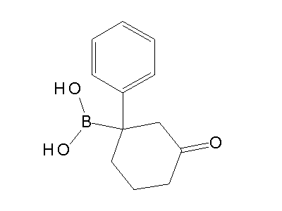 Chemical structure of (3-oxo-1-phenylcyclohexyl)boronic acid