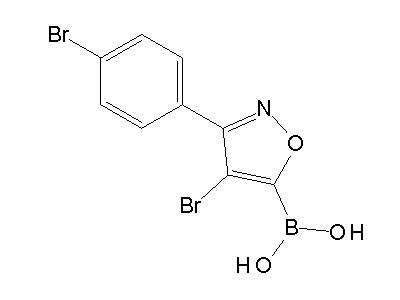 Chemical structure of [4-bromo-3-(4-bromo-phenyl)-isoxazol-5-yl]-boronic acid