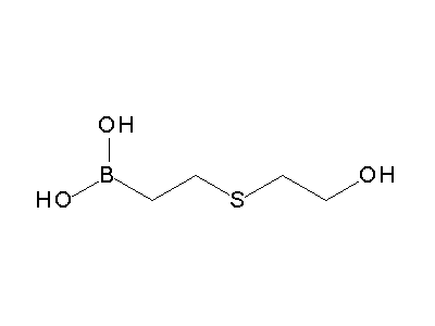 Chemical structure of 2-(2-hydroxyethylsulfanyl)ethylboronic acid