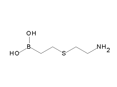 Chemical structure of 2-(2-aminoethylsulfanyl)ethylboronic acid