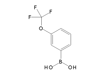 Chemical structure of 3-trifluoromethoxyphenylboronic acid