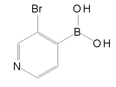 Chemical structure of 3-bromo-4-pyridylboronic acid