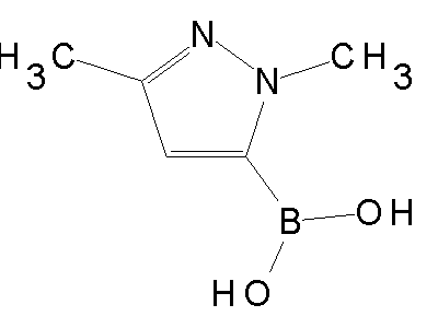 Chemical structure of 1,3-dimethyl-1H-pyrazol-5-ylboronic acid