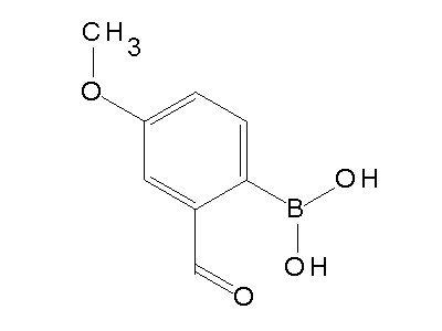 Chemical structure of 2-formyl-4-methoxyphenylboronic acid