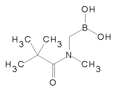 Chemical structure of [2,2-dimethylpropanoyl(methyl)amino]methylboronic acid