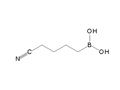 Chemical structure of 4-cyanobutylboronic acid