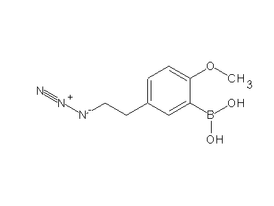 Chemical structure of 5-(2-azidomethyl)-2-methoxyphenylboronic acid