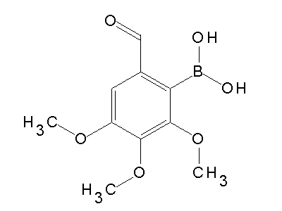 Chemical structure of 6-formyl-2,3,4-trimethoxyphenylboronic acid