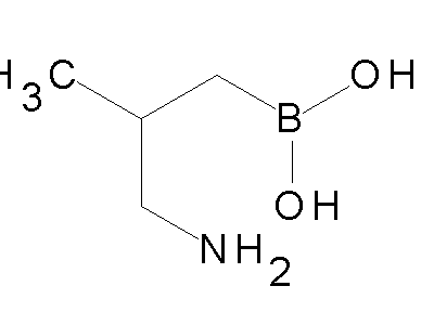 Chemical structure of 3-amino-2-methylpropylboronic acid