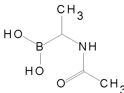 Chemical structure of 1-acetamidoethylboronic acid