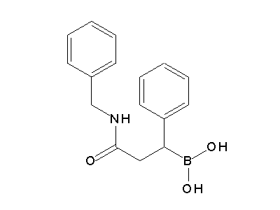 Chemical structure of (3-(benzylamino)-3-oxo-1-phenylpropyl)boronic acid