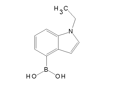 Chemical structure of 1-ethyl-1H-indol-4-ylboronic acid