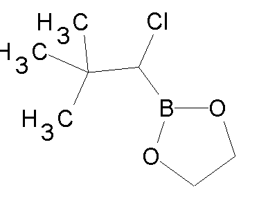 Chemical structure of 2-(1-chloro-2,2-dimethylpropyl)-1,3,2-dioxaborolane