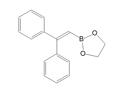 Chemical structure of 2-(2,2-diphenylvinyl)-1,3,2-dioxaborolane