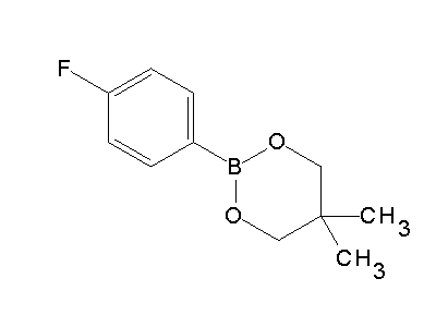 Chemical structure of p-fluorophenylboronic acid neopentyl ester