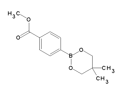 Chemical structure of methyl 4-(5,5-dimethyl-1,3,2-dioxaborinan-2-yl)benzoate