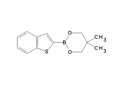 Chemical structure of 5,5-dimethyl-2-(benzothiophen-2-yl)-1,3,2-dioxaborinane